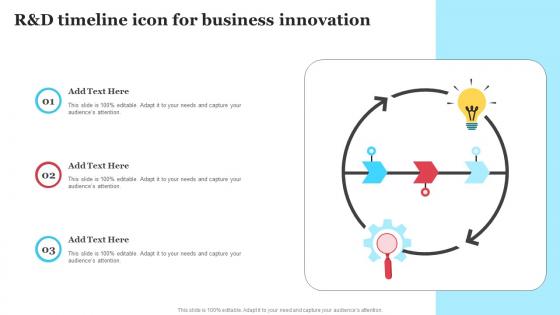 R and D Timeline Icon For Business Innovation