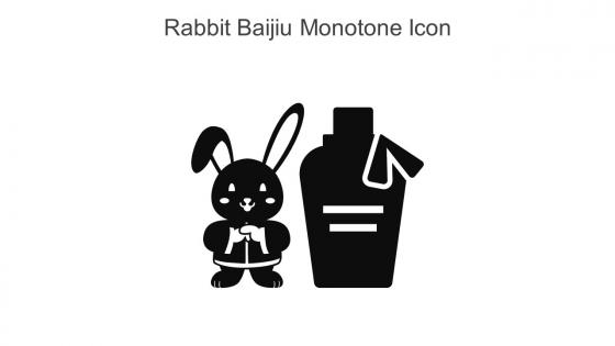 Rabbit Baijiu Monotone Icon In Powerpoint Pptx Png And Editable Eps Format