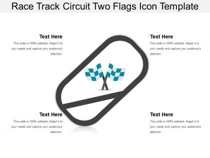 Race track circuit two flags icon template