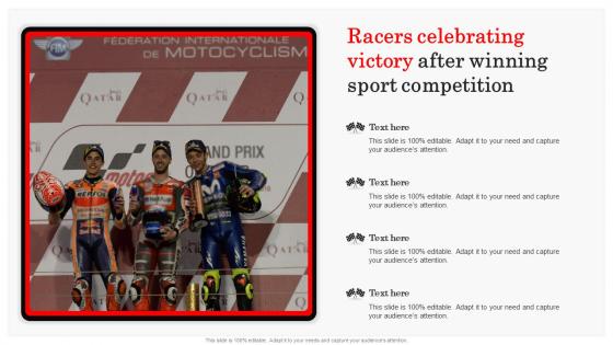 Racers Celebrating Victory After Winning Sport Competition