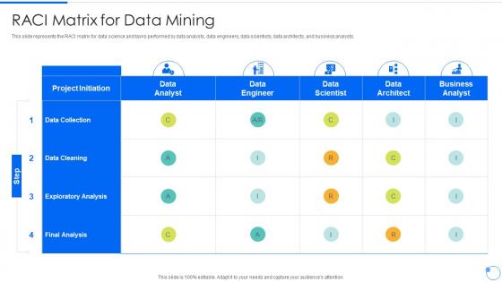 Raci Matrix For Data Mining Ppt Slide