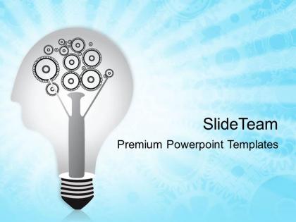 Rack gear powerpoint templates bulb with gears business ppt slides