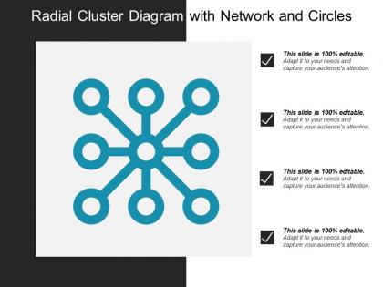 Radial cluster diagram with network and circles