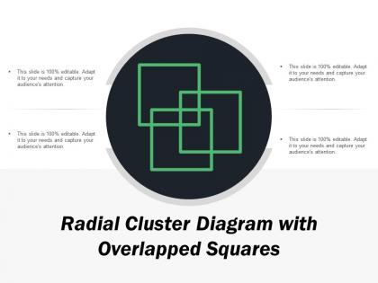 Radial cluster diagram with overlapped squares