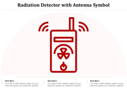 Radiation detector with antenna symbol