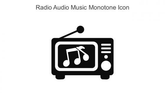 Radio Audio Music Monotone Icon In Powerpoint Pptx Png And Editable Eps Format