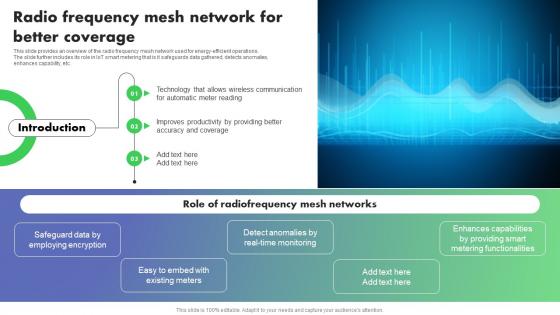 Radio Frequency Mesh Network Better Optimizing Energy Through IoT Smart Meters IoT SS