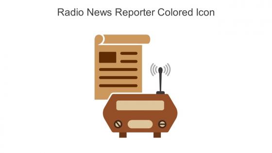 Radio News Reporter Colored Icon In Powerpoint Pptx Png And Editable Eps Format