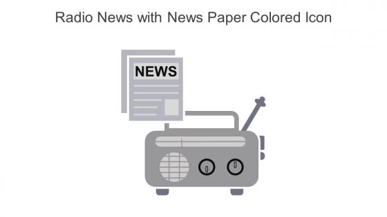 Radio News With News Paper Colored Icon In Powerpoint Pptx Png And Editable Eps Format