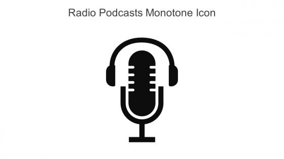 Radio Podcasts Monotone Icon In Powerpoint Pptx Png And Editable Eps Format