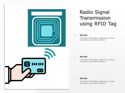 Radio signal transmission using rfid tag