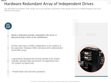 Raid storage it hardware redundant array of independent drives ppt template