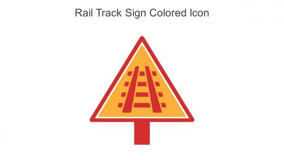 Rail Track Sign Colored Icon In Powerpoint Pptx Png And Editable Eps Format