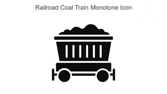 Railroad Coal Train Monotone Icon In Powerpoint Pptx Png And Editable Eps Format