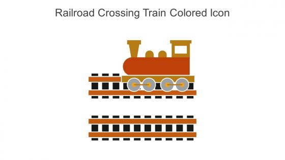 Railroad Crossing Train Colored Icon In Powerpoint Pptx Png And Editable Eps Format