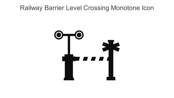 Railway Barrier Level Crossing Monotone Icon In Powerpoint Pptx Png And Editable Eps Format