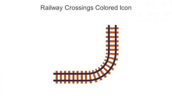 Railway Crossings Colored Icon In Powerpoint Pptx Png And Editable Eps Format