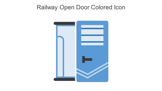 Railway Open Door Colored Icon In Powerpoint Pptx Png And Editable Eps Format