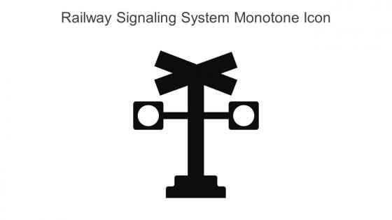 Railway Signaling System Monotone Icon In Powerpoint Pptx Png And Editable Eps Format