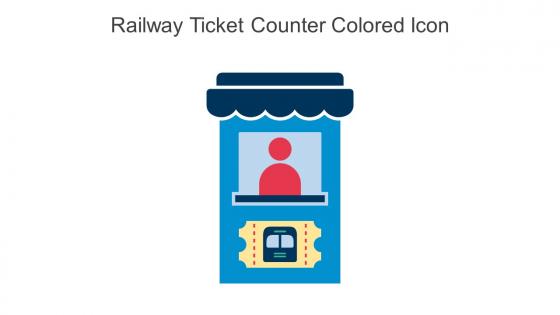 Railway Ticket Counter Colored Icon In Powerpoint Pptx Png And Editable Eps Format