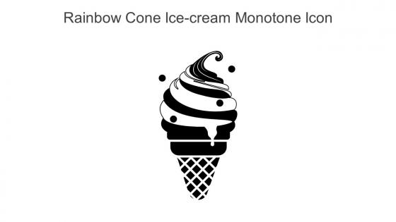 Rainbow Cone Ice Cream Monotone Icon In Powerpoint Pptx Png And Editable Eps Format