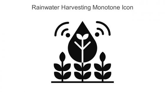 Rainwater Harvesting Monotone Icon In Powerpoint Pptx Png And Editable Eps Format