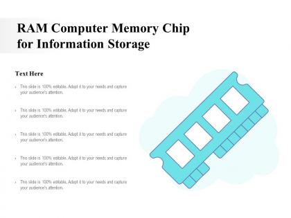 Ram computer memory chip for information storage