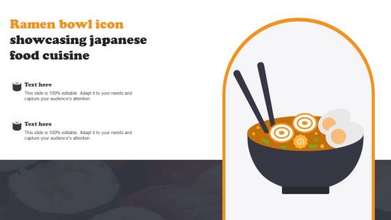 Ramen Bowl Icon Showcasing Japanese Food Cuisine