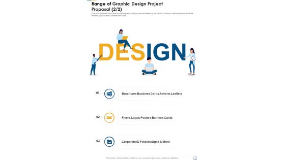 Range Of Graphic Design Project Proposal One Pager Sample Example Document