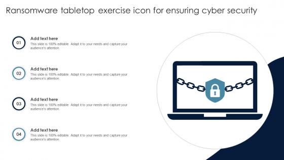 Ransomware Tabletop Exercise Icon For Ensuring Cyber Security