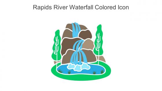 Rapids River Waterfall Colored Icon In Powerpoint Pptx Png And Editable Eps Format