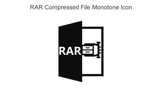 RAR Compressed File Monotone Icon In Powerpoint Pptx Png And Editable Eps Format