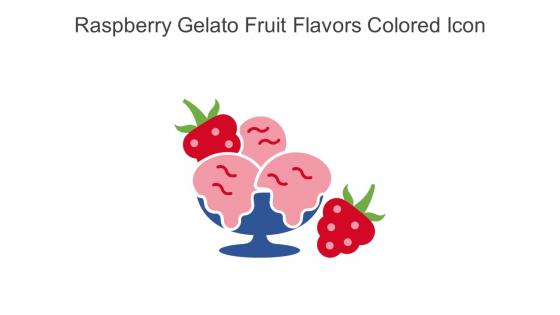 Raspberry Gelato Fruit Flavors Colored Icon In Powerpoint Pptx Png And Editable Eps Format