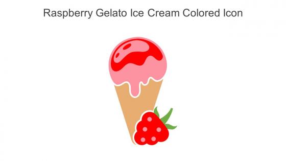 Raspberry Gelato Ice Cream Colored Icon In Powerpoint Pptx Png And Editable Eps Format