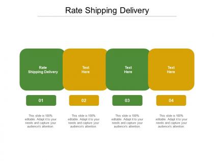 Rate shipping delivery ppt powerpoint presentation designs cpb