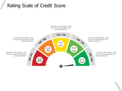 Rating scale of credit score