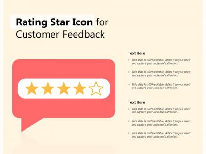 Rating star icon for customer feedback