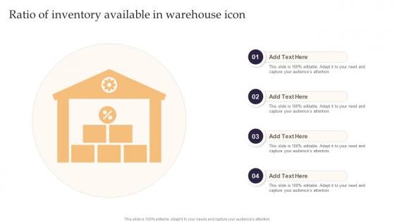 Ratio Of Inventory Available In Warehouse Icon