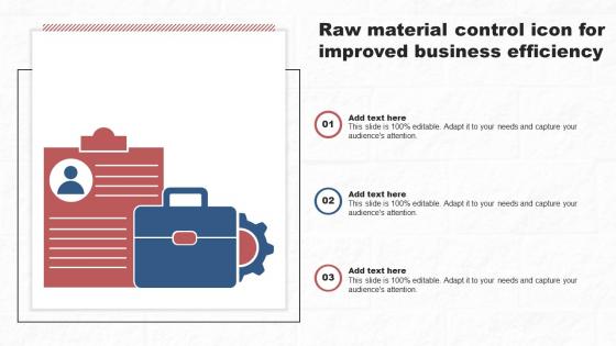 Raw Material Control Icon For Improved Business Efficiency
