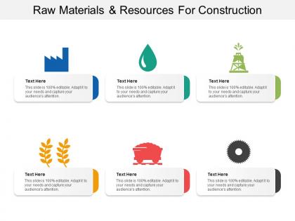 Raw materials and resources for construction