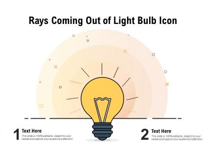 Rays coming out of light bulb icon