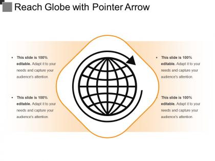 Reach globe with pointer arrow