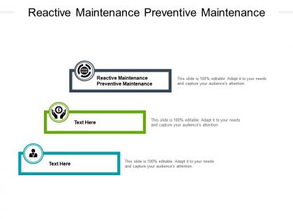 Reactive maintenance preventive maintenance ppt powerpoint presentation pictures cpb