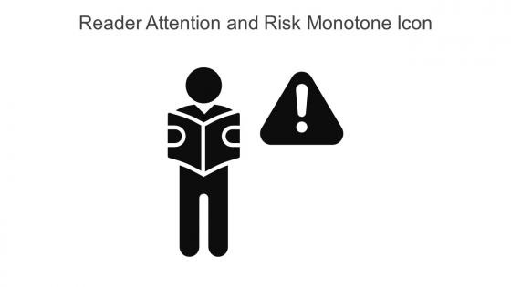 Reader Attention And Risk Monotone Icon In Powerpoint Pptx Png And Editable Eps Format