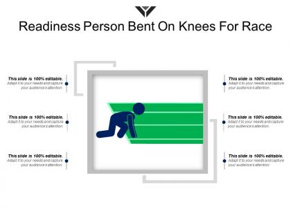 Readiness person bent on knees for race