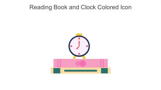 Reading Book And Clock Colored Icon In Powerpoint Pptx Png And Editable Eps Format