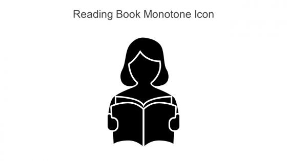Reading Book Monotone Icon In Powerpoint Pptx Png And Editable Eps Format