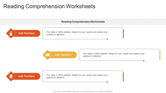 Reading Comprehension Worksheets In Powerpoint And Google Slides Cpb