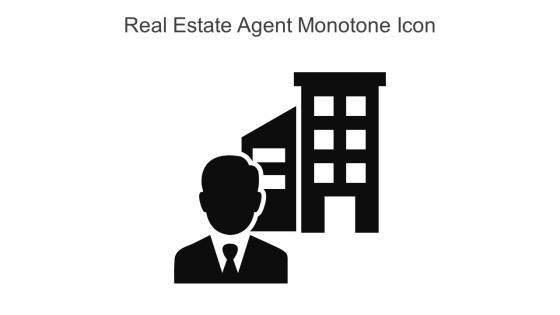 Real Estate Agent Monotone Icon In Powerpoint Pptx Png And Editable Eps Format