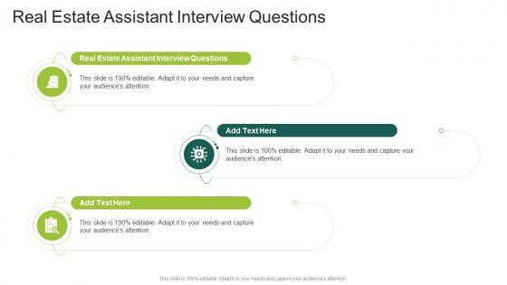 Real Estate Assistant Interview Questions In Powerpoint And Google Slides Cpb